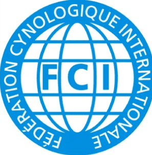 A blue circle with the word fci in it.